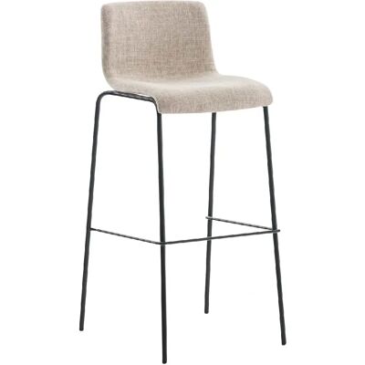 DÉCOSHOP26 - Taburete barra - Tela crema - Patas negras DÉCOSHOP26 - Taburete barra - Tela crema - Patas negras