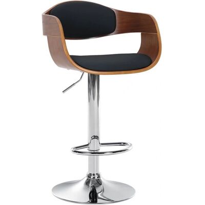 DÉCOSHOP26 - 100005042 - Negro - PVC - Nogal - Taburete de bar DÉCOSHOP26 - 100005042 - Negro - PVC - Nogal - Taburete de bar