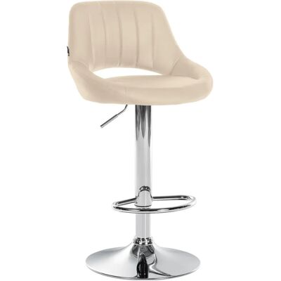 DÉCOSHOP26 - 100005210 - Crema - Cuero PU - Taburete de bar DÉCOSHOP26 - 100005210 - Crema - Cuero PU - Taburete de bar