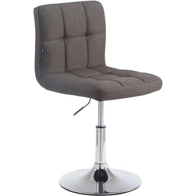 DÉCOSHOP26 - Dining Chair - Gray Fabric - Metal Base - Chair DÉCOSHOP26 - Dining Chair - Gray Fabric - Metal Base - Chair