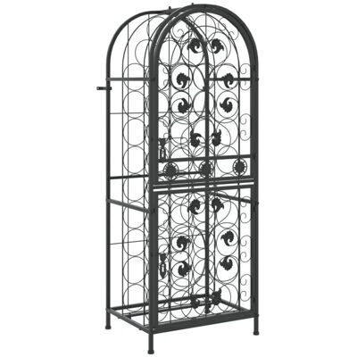Décoshop26 - DEC024269 - Negro - Hierro forjado - Vino estante Décoshop26 - DEC024269 - Negro - Hierro forjado - Vino estante