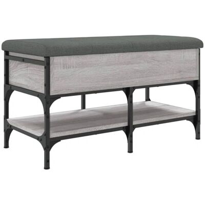 Décoshop26 - DEC024950 - Gris Sonoma - 82 x 42 x 45 cm - Contrachapado - Storage bench Décoshop26 - DEC024950 - Gris Sonoma - 82 x 42 x 45 cm - Contrachapado - Storage bench