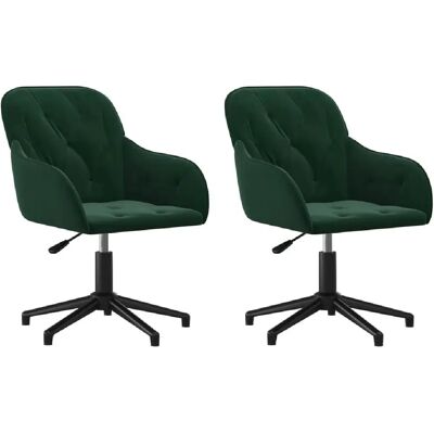 DÉCOSHOP26 - DEC025317 - Terciopelo verde oscuro - Ajustable en altura - Sillas de comedor DÉCOSHOP26 - DEC025317 - Terciopelo verde oscuro - Ajustable en altura - Sillas de comedor
