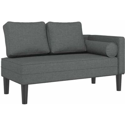Décoshop26 - DEC026078 - gris oscuro - tela poliéster - sofá Décoshop26 - DEC026078 - gris oscuro - tela poliéster - sofá