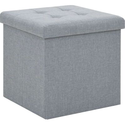 DECOSHOP - DEC026346 - Gris clair - Ottoman de rangement - Publicité DECOSHOP - DEC026346 - Gris clair - Ottoman de rangement - Publicité