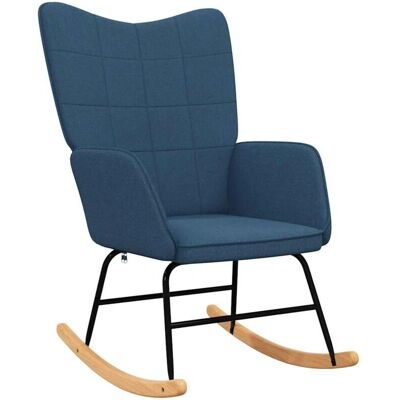 DECOSHOP26 - DEC028899 - Azul - Tela - Sillón mecedora DECOSHOP26 - DEC028899 - Azul - Tela - Sillón mecedora