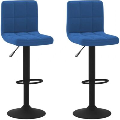 DECOSHOP - DEC029631 - Terciopelo azul - Elevación a gas - Taburetes DECOSHOP - DEC029631 - Terciopelo azul - Elevación a gas - Taburetes