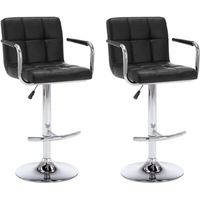 Décoshop26 - DEC029808 - Negro - PU Leather - Bar Stool Décoshop26 - DEC029808 - Negro - PU Leather - Bar Stool