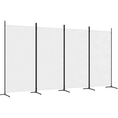 DÉCOSHOP26 - DEC030841 - Blanco - 4-panel - Room divider DÉCOSHOP26 - DEC030841 - Blanco - 4-panel - Room divider
