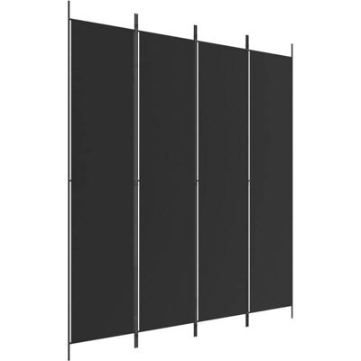 DÉCOSHOP26 DEC030907 - Black - 200 x 220 cm - 4-panel - Room divider - Publicité DÉCOSHOP26 DEC030907 - Black - 200 x 220 cm - 4-panel - Room divider - Publicité