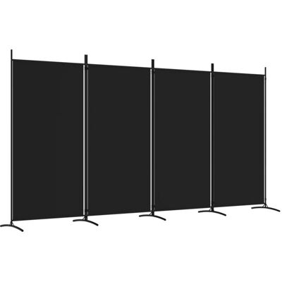DÉCOSHOP26 DEC030910 4-panel Black Separador de ambiente DÉCOSHOP26 DEC030910 4-panel Black Separador de ambiente