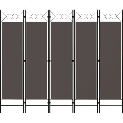 DÉCOSHOP26 - Biombo 5-panel - Antracita - Separador de ambientes DÉCOSHOP26 - Biombo 5-panel - Antracita - Separador de ambientes