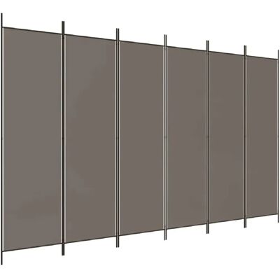 DÉCOSHOP26 - DEC031036 - Antracita - 6-panel - Biombo divido DÉCOSHOP26 - DEC031036 - Antracita - 6-panel - Biombo divido