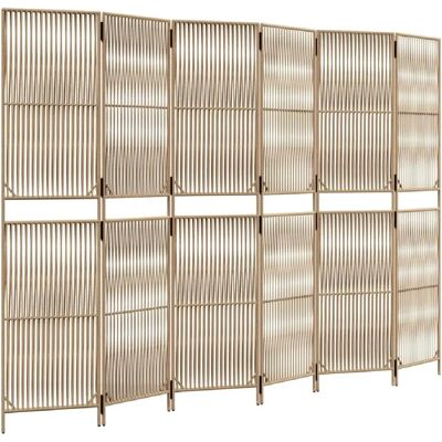 DÉCOSHOP26 - DEC031040 - Beige - 6 panels - Biombo DÉCOSHOP26 - DEC031040 - Beige - 6 panels - Biombo