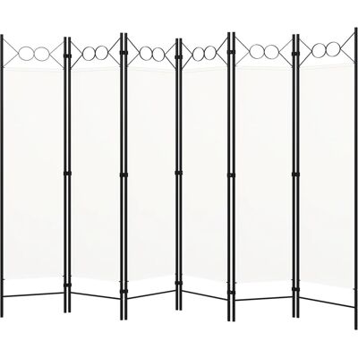 DÉCOSHOP26 - DEC031043 - Blanco - 6-panel - Room divider DÉCOSHOP26 - DEC031043 - Blanco - 6-panel - Room divider
