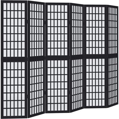 DÉCOSHOP26 - DEC031125 - 6-panel - Negro - Biombo DÉCOSHOP26 - DEC031125 - 6-panel - Negro - Biombo