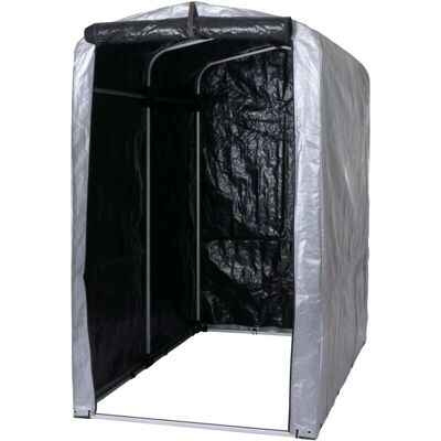 DÉCOSHOP26 - Aluminium Shed - 201x121x201 cm - Plata - Cobertizo de jardín DÉCOSHOP26 - Aluminium Shed - 201x121x201 cm - Plata - Cobertizo de jardín