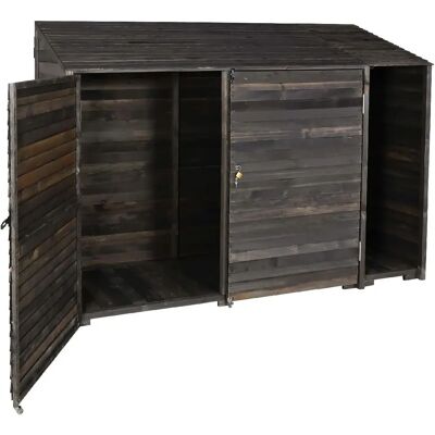 Décoshop26 Abri de jardin gris 180x250x93 cm - Publicité Décoshop26 Abri de jardin gris 180x250x93 cm - Publicité