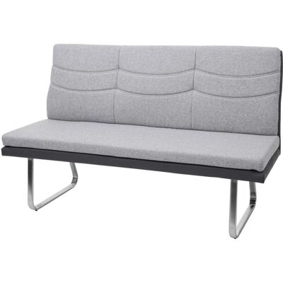 Décoshop26 - Sofá banco 160 cm - Tela PVC gris Décoshop26 - Sofá banco 160 cm - Tela PVC gris