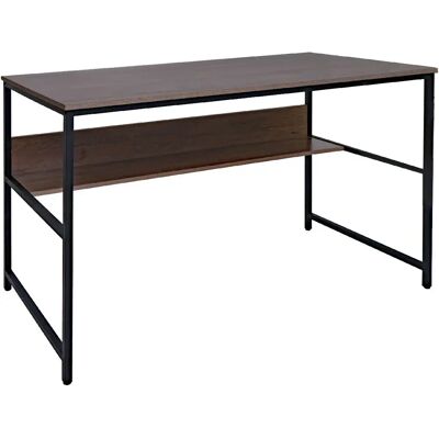 Décoshop26 - 120x60 cm desk - brown-grey - MDF-metal - Desk Décoshop26 - 120x60 cm desk - brown-grey - MDF-metal - Desk