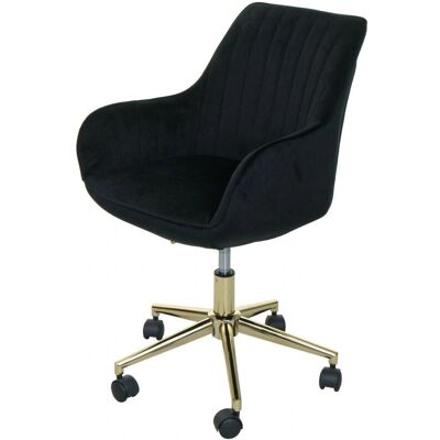 Décoshop26 - 040006208 - Terciopelo negro - Office chair Décoshop26 - 040006208 - Terciopelo negro - Office chair
