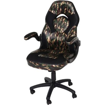 Décoshop26 - 040006225 - Camouflage PVC - Silla de oficina Décoshop26 - 040006225 - Camouflage PVC - Silla de oficina