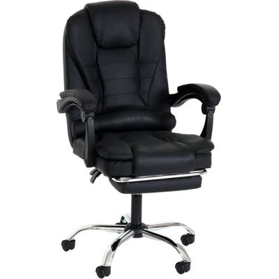 DÉCOSHOP26 - 040006232 - PVC negro - Silla de oficina DÉCOSHOP26 - 040006232 - PVC negro - Silla de oficina