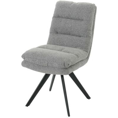 DÉCOSHOP26 - Silla de comedor giratoria - Gris claro DÉCOSHOP26 - Silla de comedor giratoria - Gris claro