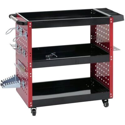 DÉCOSHOP26 - 040006409 - Rojo - Acero - Tool trolley DÉCOSHOP26 - 040006409 - Rojo - Acero - Tool trolley