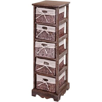 Décoshop26 - 040006543 - Marrón - Chest of drawers Décoshop26 - 040006543 - Marrón - Chest of drawers