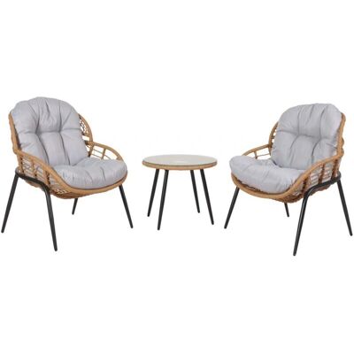 DÉCOSHOP26 - 040006632 - poliratán - conjunto de jardín DÉCOSHOP26 - 040006632 - poliratán - conjunto de jardín