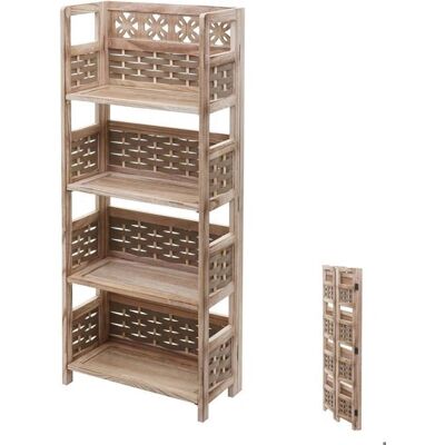 DÉCOSHOP26 - 040006784 - Polyrattan brun - Étagère de rangement - Publicité DÉCOSHOP26 - 040006784 - Polyrattan brun - Étagère de rangement - Publicité