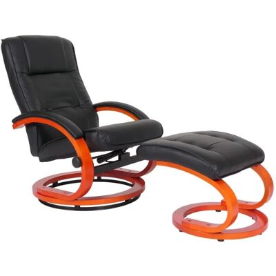 DÉCOSHOP26 - 040006898 - Negro - Madera de eucalipto - Sillón reclinable DÉCOSHOP26 - 040006898 - Negro - Madera de eucalipto - Sillón reclinable