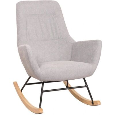 Decoshop26 - Mecedora Relax - Color Gris claro - Sillón reclinable Decoshop26 - Mecedora Relax - Color Gris claro - Sillón reclinable
