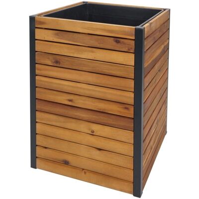 Décoshop26 - Maceta exterior de acacia 040007217 - Marrón Décoshop26 - Maceta exterior de acacia 040007217 - Marrón