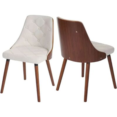 DÉCOSHOP26 - 040007346 - White seat - Dining chairs DÉCOSHOP26 - 040007346 - White seat - Dining chairs