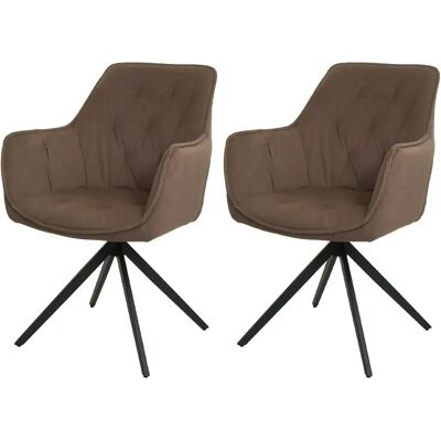 Décoshop26 - 040007376 - Tela marrón - Dining chairs Décoshop26 - 040007376 - Tela marrón - Dining chairs