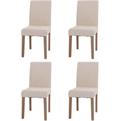 DECOSHOP26 - Juego4SillasChenillaCrema - Crème - Chenille - Chaise de salle à manger - Publicité DECOSHOP26 - Juego4SillasChenillaCrema - Crème - Chenille - Chaise de salle à manger - Publicité