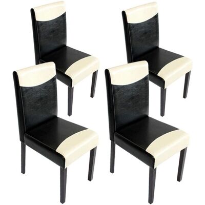 DÉCOSHOP26 - Chairs - Black and white PVC - Dining chairs DÉCOSHOP26 - Chairs - Black and white PVC - Dining chairs