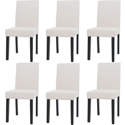 Décoshop26 - 6-chair - crema - pana - Dining chairs Décoshop26 - 6-chair - crema - pana - Dining chairs