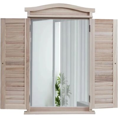Décoshop26 - Ventana con contraventanas 71x46x5 cm - Madera envejecida - Contraventanas rectas - Wall mirror - Publicité Décoshop26 - Ventana con contraventanas 71x46x5 cm - Madera envejecida - Contraventanas rectas - Wall mirror - Publicité