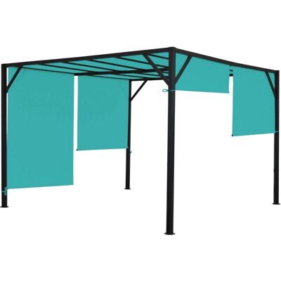 Décoshop26 - 040008100 - Azul Turquesa - 4x4m - Pérgola Décoshop26 - 040008100 - Azul Turquesa - 4x4m - Pérgola