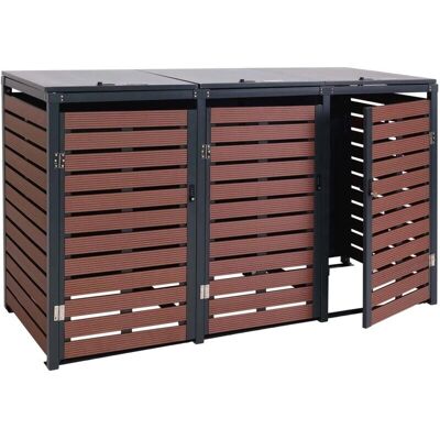 Décoshop26 - 040008240 - 80-240 L - 119x205x84 cm - cobertizo para contenedores de basura Décoshop26 - 040008240 - 80-240 L - 119x205x84 cm - cobertizo para contenedores de basura