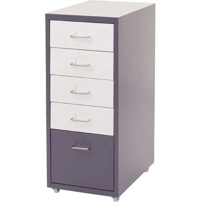 DÉCOSHOP - 040008259 - 5 tiroirs - acier - Armoire de rangement - Publicité DÉCOSHOP - 040008259 - 5 tiroirs - acier - Armoire de rangement - Publicité