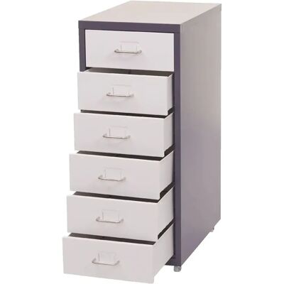 DÉCOSHOP26 - 6-drawer steel cabinet - 69x28x41 cm - Publicité DÉCOSHOP26 - 6-drawer steel cabinet - 69x28x41 cm - Publicité