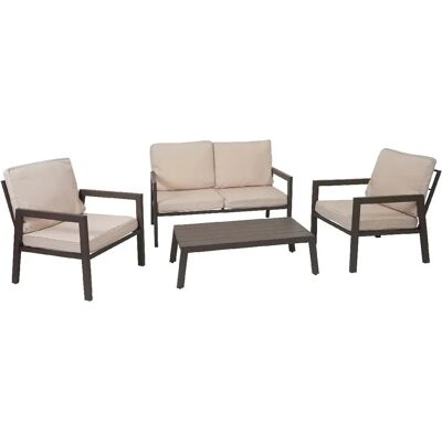 DÉCOSHOP26 - 040008339 - Blanc - Garden furniture set - Publicité DÉCOSHOP26 - 040008339 - Blanc - Garden furniture set - Publicité