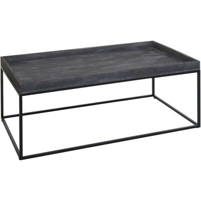 DÉCOSHOP26 - 040008433 - Madera de paulownia y metal - Mesa de centro DÉCOSHOP26 - 040008433 - Madera de paulownia y metal - Mesa de centro