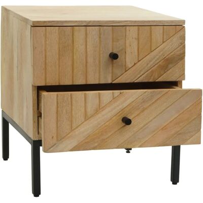 Décoshop26 - 040008528 - Bois de mangue - 51x45x40 cm - Table de chevet - Publicité Décoshop26 - 040008528 - Bois de mangue - 51x45x40 cm - Table de chevet - Publicité
