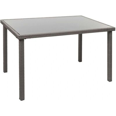 DÉCOSHOP26 - Polyrattan garden table - Gris - Mesa de jardín DÉCOSHOP26 - Polyrattan garden table - Gris - Mesa de jardín