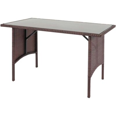 Décoshop26 - 040008557 - Marrón poliratán - Mesa de jardín Décoshop26 - 040008557 - Marrón poliratán - Mesa de jardín